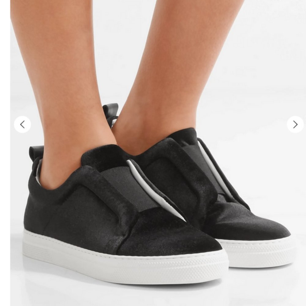Pierre Hardy Black SliderVelvet Slip-On Sneaker 36